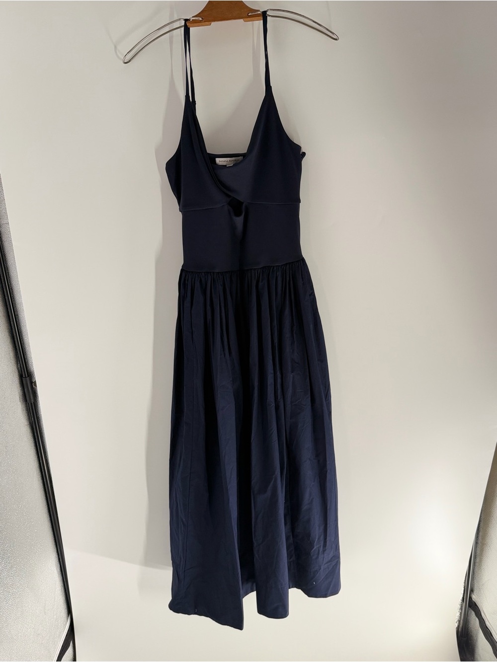 Banana Republic Navy Spaghetti-Strap Midi Dress